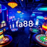 Experience the thrill of the online casino with fa88, where players engage in intense rounds of poker, roulette, and slot machines.
