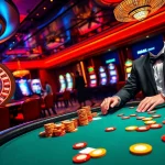 MM88 captures the thrill of a live poker game with colorful chips, intense players, and a spinning roulette wheel.