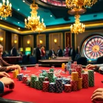 Experience high-stakes poker action at https://mm88.com.se/ with vibrant chips and eager players.
