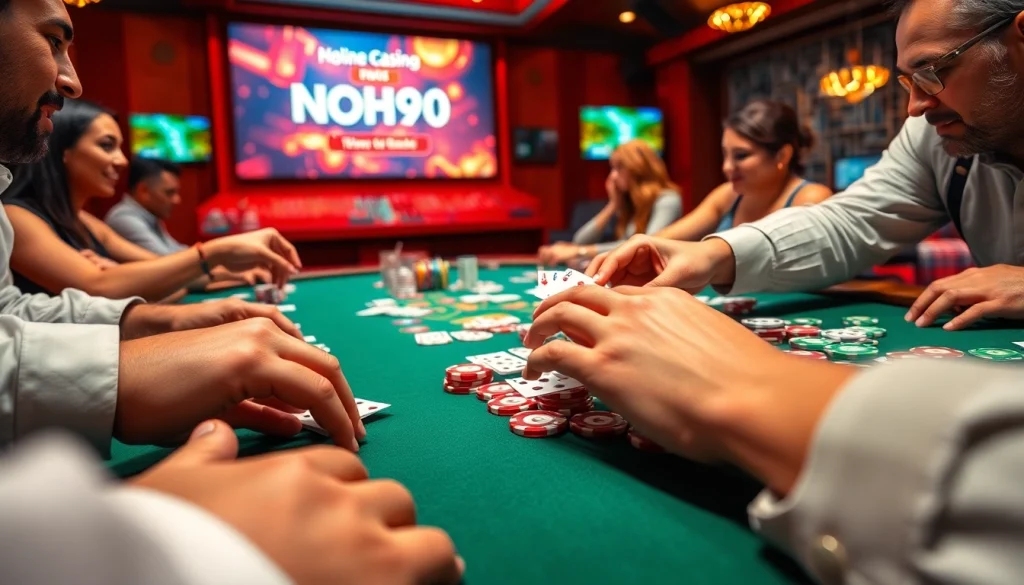 Experience the excitement of poker at https://nohu90.download/ with vibrant chips and digital interactions.