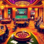 Experience the thrill of casino games at mm88pro.cn.com, featuring lively poker tables, roulette wheels, and vibrant slot machines.