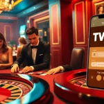 TV88 captures the electrifying atmosphere of a casino, showcasing poker players and a dynamic roulette wheel in an immersive gambling scene.