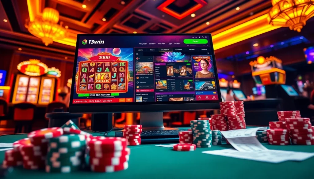 Explore the exciting online betting action at 13win with immersive casino experiences and vibrant gaming interfaces.