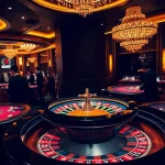 Players enjoying an electrifying game at the 8XBET casino, with vibrant roulette and poker action.