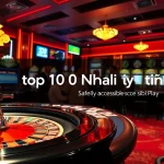 Exciting casino action with players at roulette and poker tables highlighting top 10 nhà cái uy tín.